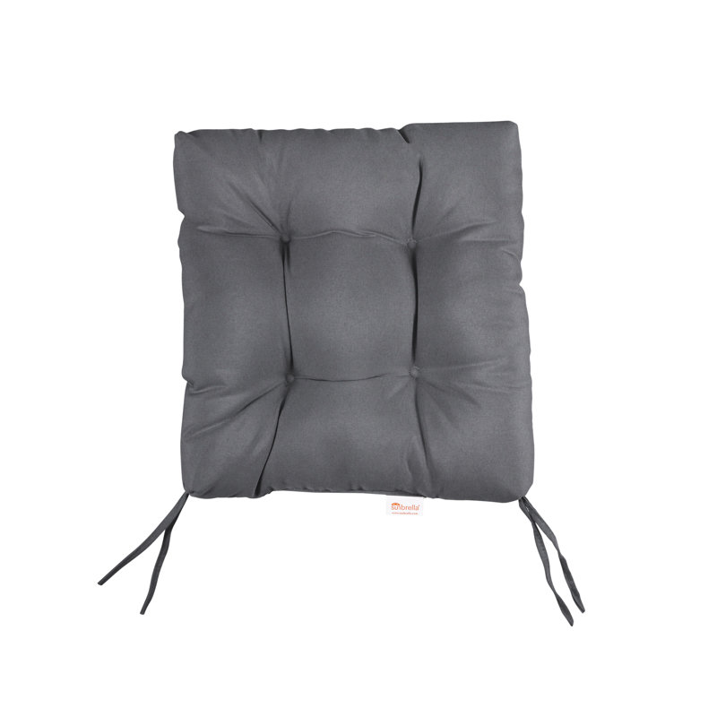 Outdoor 3'' Barstool Seat Cushion, 16" W x 16" D, Charcoal