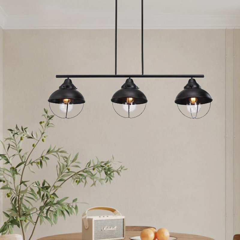 Lustre linéaire moderne à 3 lumières pour îlot de cuisine Adamsdale