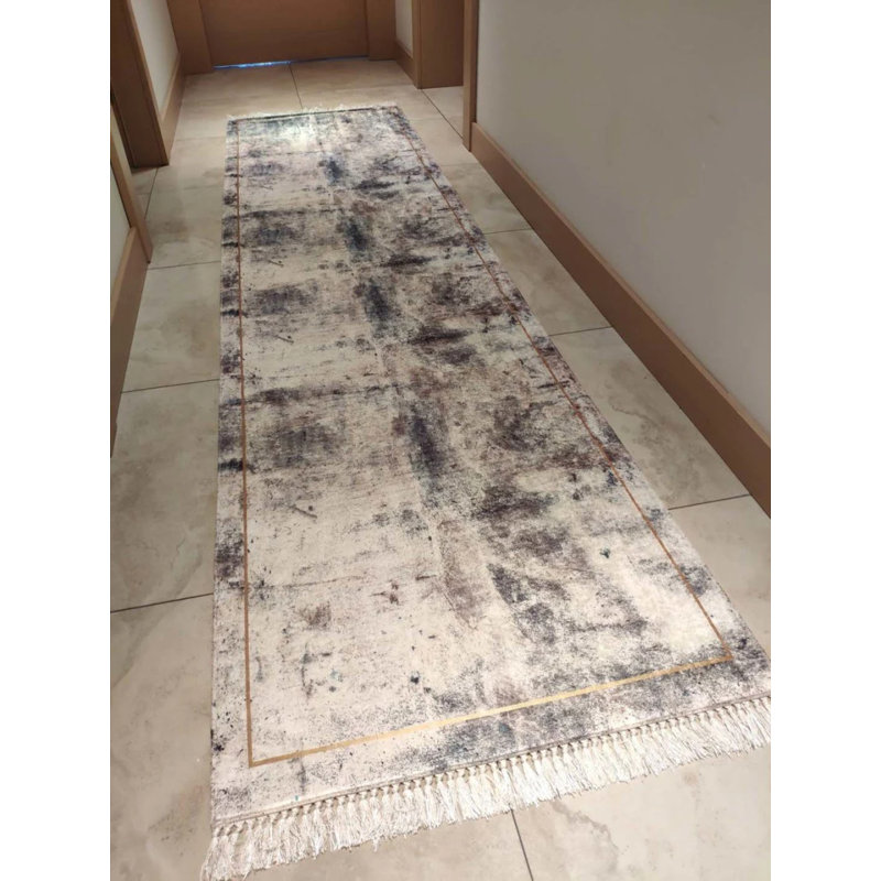 Tapis gris antidérapant Firenze, Rectangle 3 pi 11 po x 5 pi 11 po