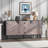  55.1 Inch 3 Drawer Storage Cabinet with Adjustable Shelf & Doors, Modern Sideboard Buffet Cabinet with Storage, Free Standing Accent Cabinetry for Dining Room, Entryway-97045244