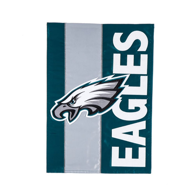 Drapeau maison en polyester 2 côtés nfl, H 18 po x l 12,5 po, Eagles de Philadelphie