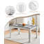 120X80x75cm/ 138x90x75cm Dining Table, Greywhite-1819952191