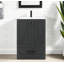 Meuble-lavabo 24 po moderne noir mat avec lavabo intégré