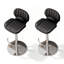 Chaise d'appoint noire et argentée (dossier de 2)-38804060