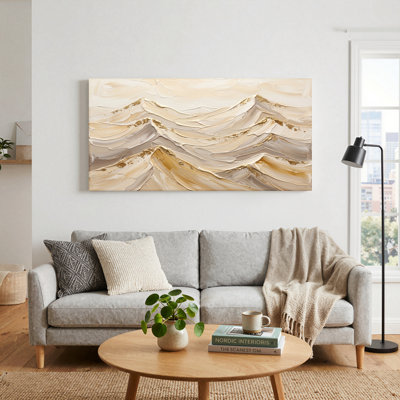 Ensemble de 1 tableau abstrait sur toile « Vagues »