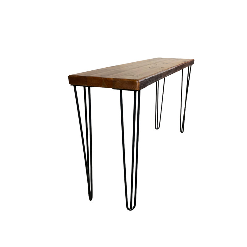 Reclaimed Wood Entry/Console Table with Hairpin Legs, 29.5" H x 72" W x 15" D