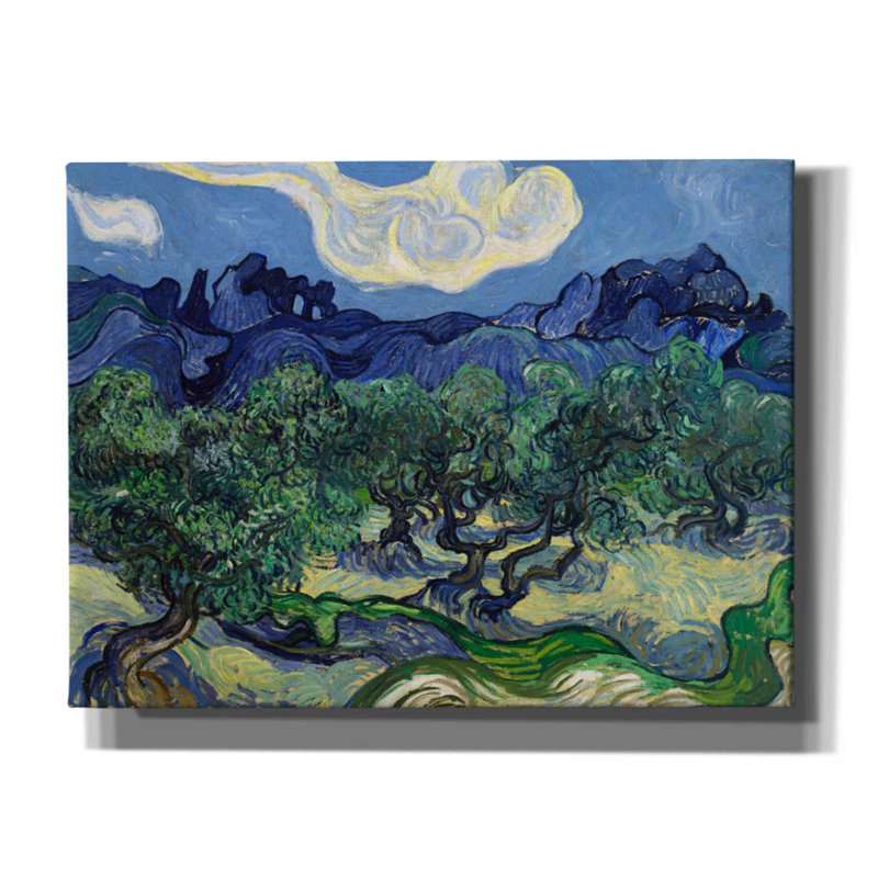 «The Olive Trees» par Vincent Van Gogh, estampe numérique sur toile, H 12 po x l 16 po x P 0,75 po
