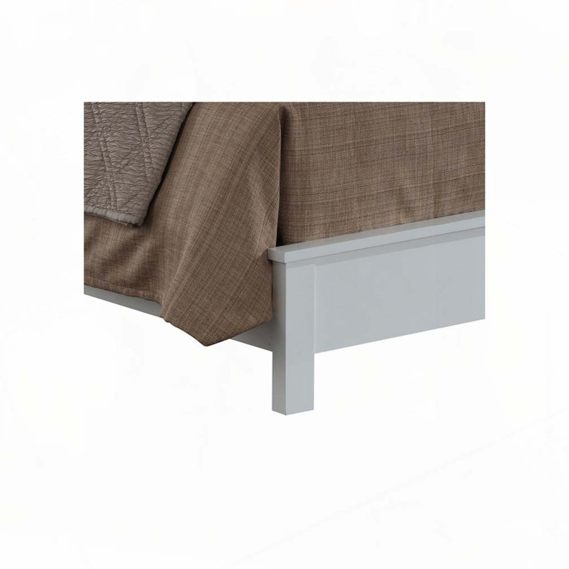 Base de lit plateforme en bois avec rangement, Grand lit, Blanc