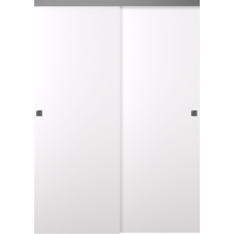 Portes de placard coulissantes à panneaux en bois manufacturé, H 79,38 po x l 55,5 po