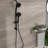 Multi Function Dual Shower Head - Shower System with 4.7" Rain Showerhead, 8-Function Hand Shower, Adjustable Slide Bar,Matte Black-129764456