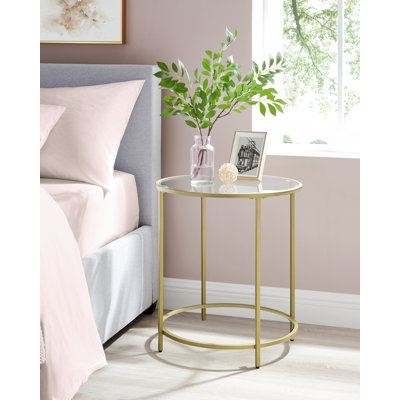 Deckland Glass Top End Table