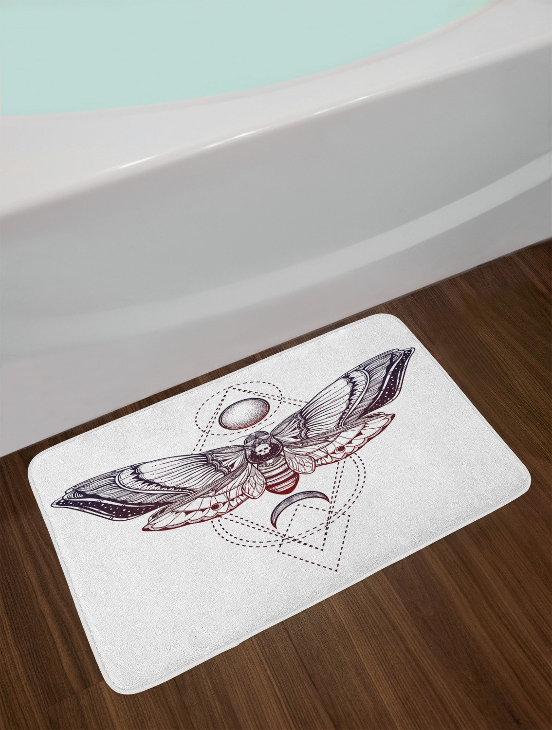 East Urban Home Death Moth Bath Rug | Wayfair