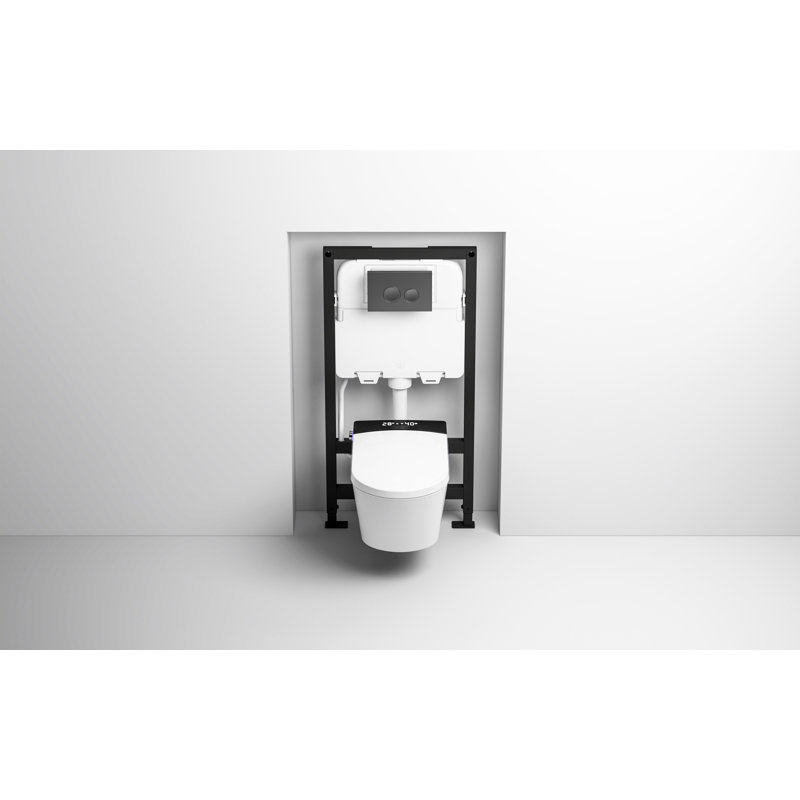 In-Wall Toilet Tank Carrier w/ Actuator Plate (Compitable with #MZE014P Smart Wall Hung Toilet )