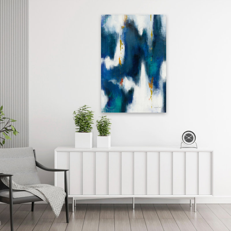 Abstract And Blue Blue Texture II Crop Art, 36" H x 24" W