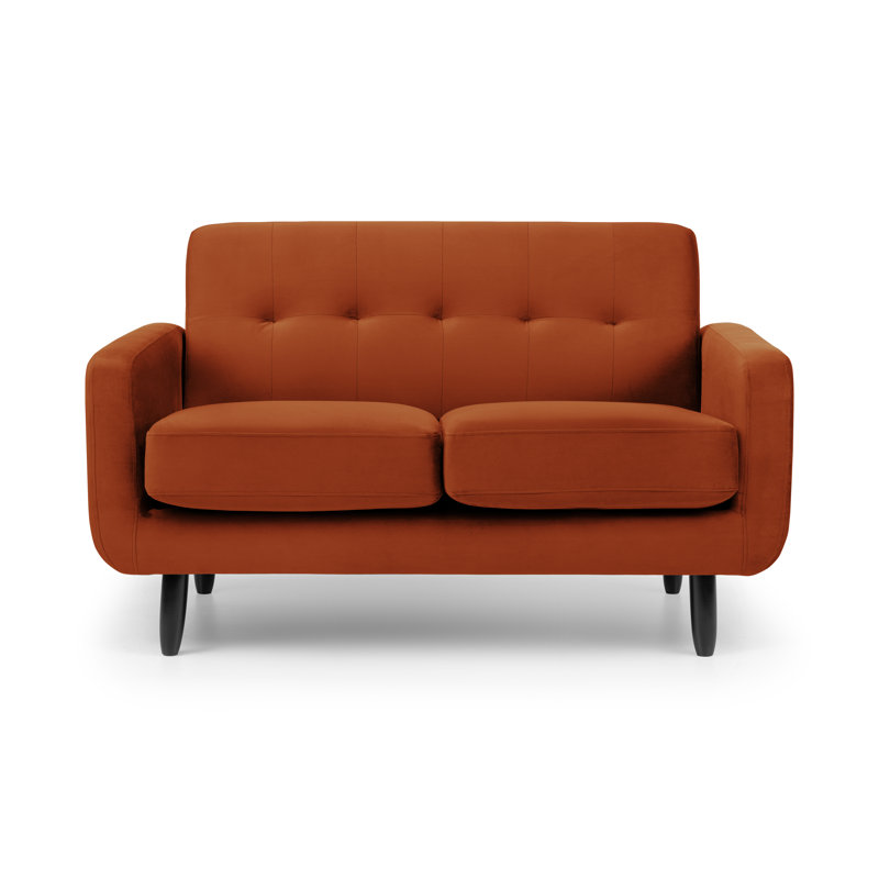 Betton 2 Seater Velvet Sofa, Rust Chenille