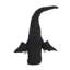 Décor de gnome noir en tissu 10 x 3 x 15,5 po avec ailes, pour décoration d'Halloween