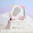 Teamson Kids Dreamy Unicorn Makeup Vanity Set Mirror & Drawer with 5 Pretend Makeup Pieces