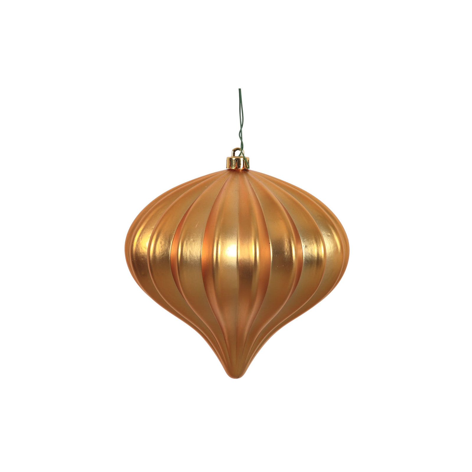 5.7" Onion Christmas Ornament UV, Antique Gold