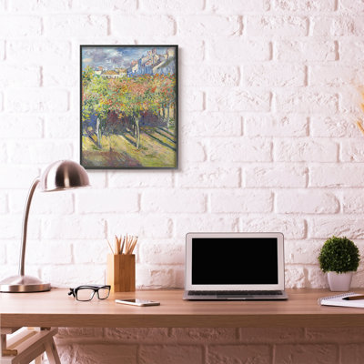 City Orchard Green Blue Classic Monet by Claude Monet - Painting