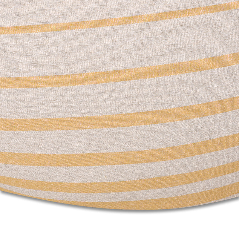 Fabric Bean Bag Chair & Lounger, Ivory/Yellow Fabric