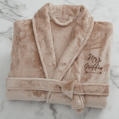 Polyester Fleece Girl / Woman+ Mid-Calf Bathrobe with Pockets and Hood for Kids