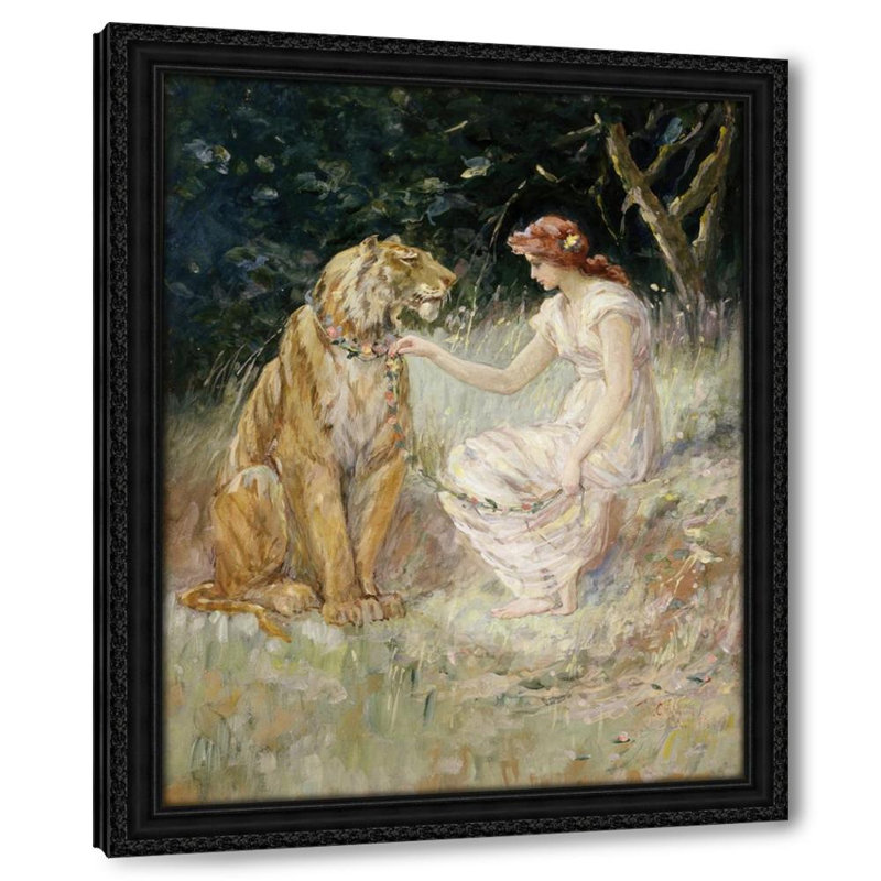 La Dame et le tigre (1900), H 24 po x l 20 po
