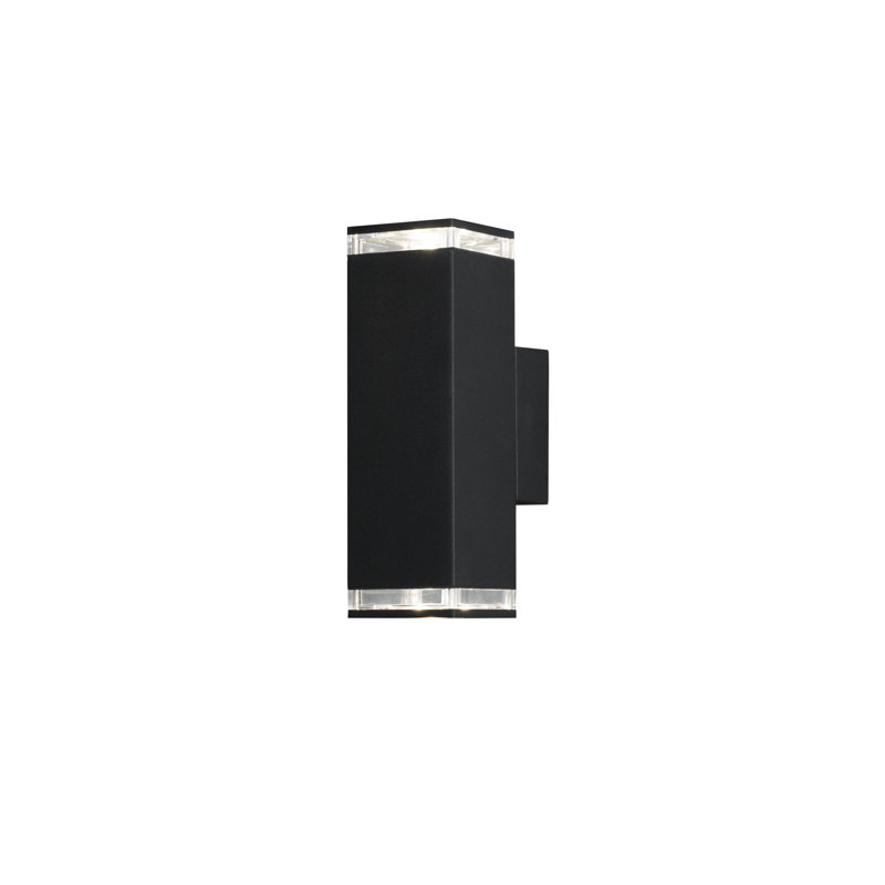 Pollux 2 Up Down Outdoor Armed Sconce, Black