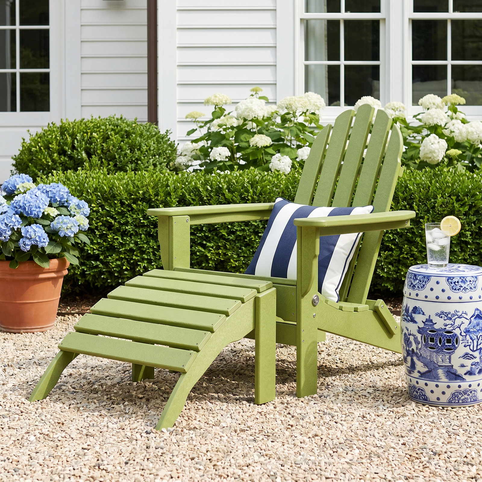 Leighton Adirondack Chair, Weathered Wood