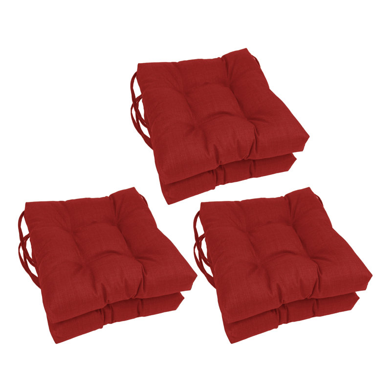 Outdoor 3.5'' Dining Chair Seat Cushion, Paprika