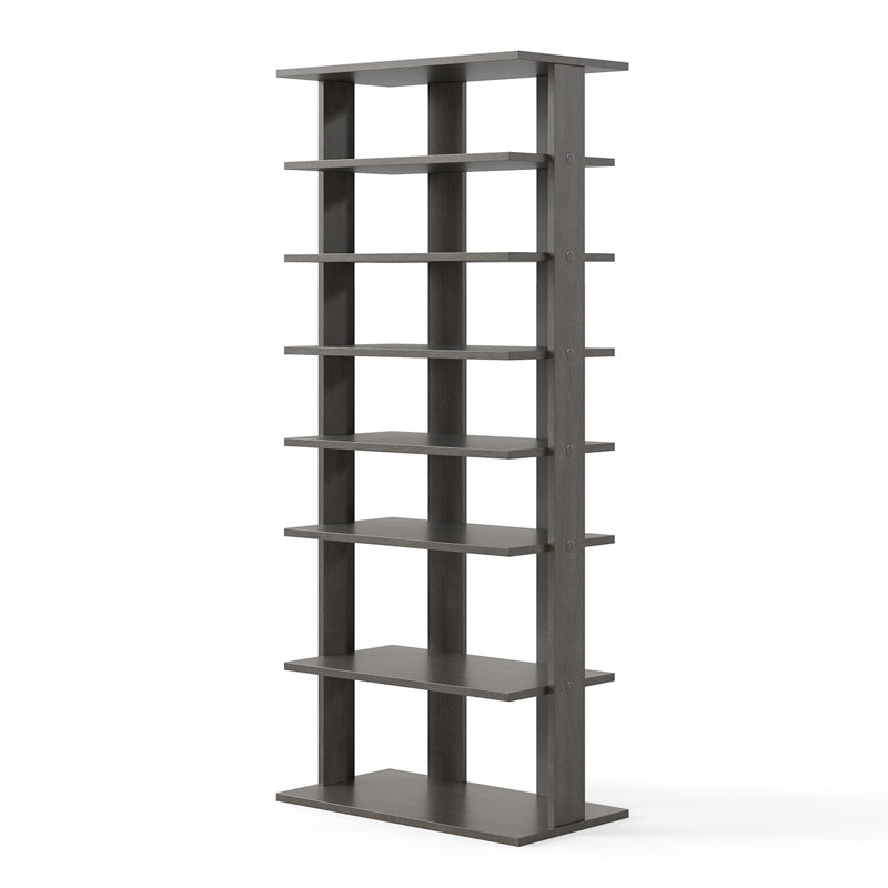 14 Pair Shoe Rack, Gray