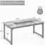 Table de salle à manger industrielle pour 6 à 8 personnes, table de salle à manger rectangulaire rustique avec cadre en métal robuste, parfaite pour le poste de travail ou les soirées de jeux