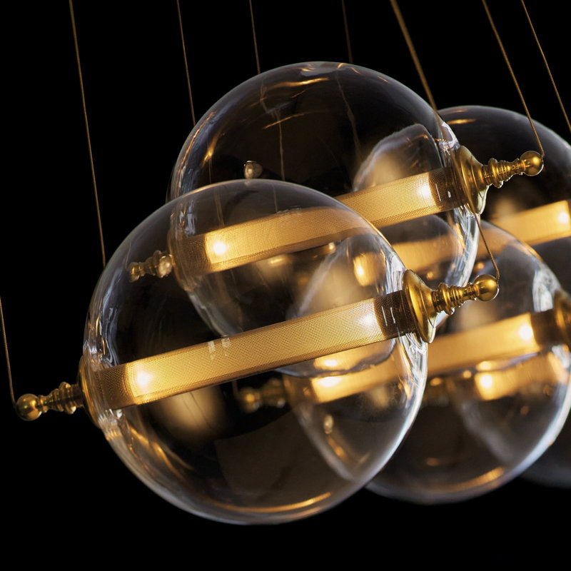 Otto 5 - Light Kitchen Island Globe Pendant