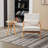 Mid-Century Modern Accent Chair with Durable Rubberwood-120886795-120886797