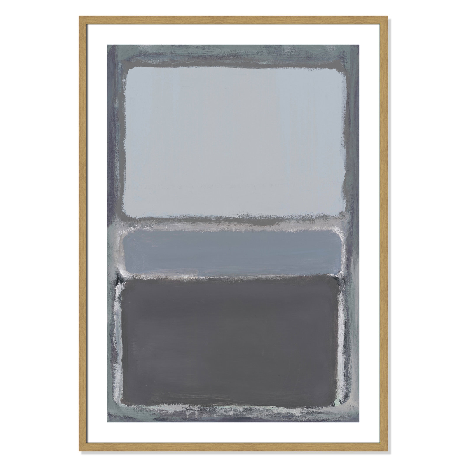 Cade "Morning Dew 2" Print by Filippo Ioco, 41.5" H x 29.5" W x 0.75" D, Beige Wood Framed Paper