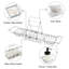 Plateau de baignoire - Plateau de support de douche en acier inoxydable avec porte-livre amovible, plateau de plateau de baignoire extensible de style européen - Argent