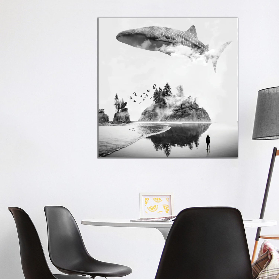 Whale Shark Island by David Loblaw - Graphic Art Print on Canvas