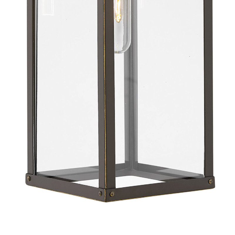 Porter Outdoor Wall Lantern, Oil Rubbed Bronze, 22" H x 6.5" W x 8.25" D