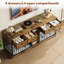 Meuble de rangement double 81,9 "pour 2 chiens avec 4 tiroirs-1680673251