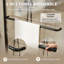Porte de douche coulissante double encadrée avec verre trempé transparent antidéflagrant de 1/4 po (6 mm) de l 44 à 48 po x H 70 po-92398401