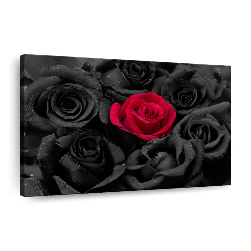 «Gothic Roses Red Rose Pop», reproduction sur toile, H 8 po x l 12 po x P 1 po