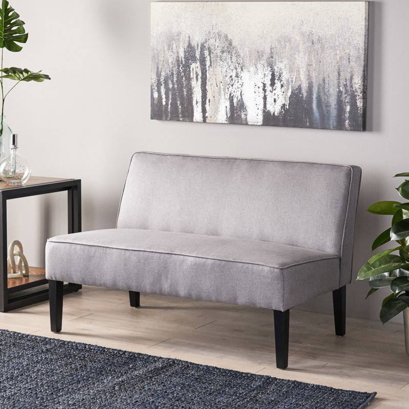 Gris 50 po avec revêtement en tissu, structure en bois massif offrant de la stabilité, lin confortable, design élégant pour votre espace, structure, lin relaxant de haute qualité, décoration intérieure moderne