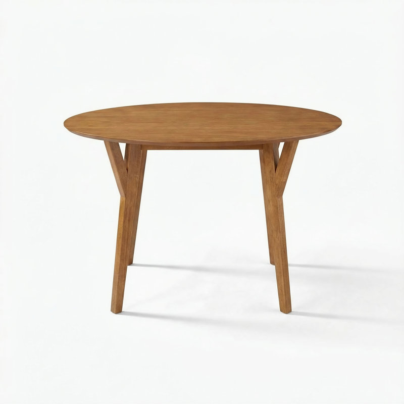Berenike Rubberwood Solid Wood Dining Set, Walnut