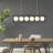 Sadye 6-Light Frosted Glass Globe Linear Chandelier
