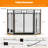 Anquantae 3 Panel Iron Fireplace Screen