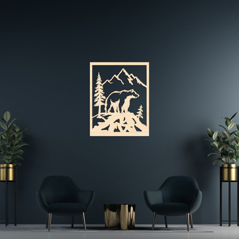 Handmade Wall Decor on Solid Wood, 46" H x 36.4" W x 0.25" D