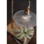 Lampe de table à col de cygne et abat-jour en verre Kalalou - H 22 "avec base en bois
