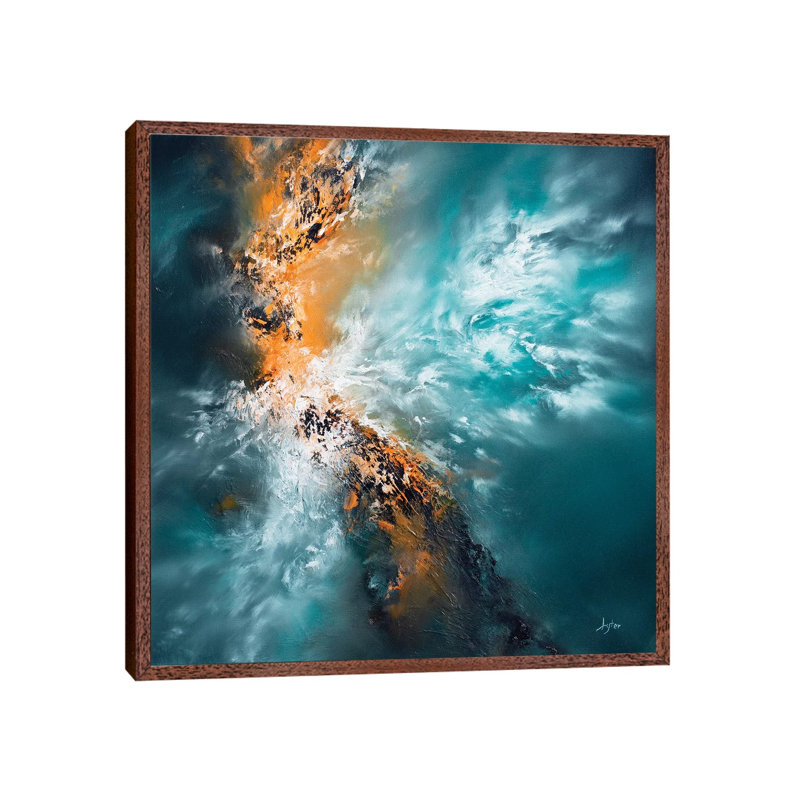 Inner Sanctum by Christopher Lyter - Painting on Canvas, Classic Brown Wood Framed, 93.98cm H x 93.98cm W x 3.81cm D
