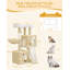 98cm Cat Tree, Cat Tower for Indoor Cats, Multi-Level Cats House Furniture with Scratching Post, 2 Caves, Large Platform, Scratching Ramp, Pompom-690462679