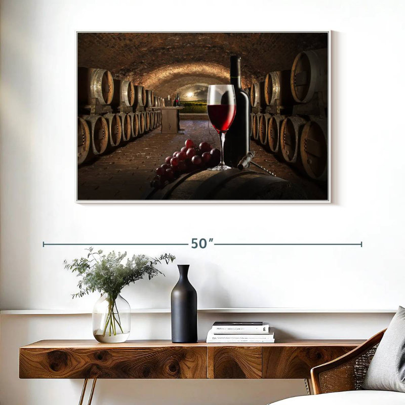 Winery, Cadre flottant blanc, 40 po x 27 po