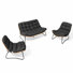 Ensemble de conversation pour patio 4 personnes avec coussins